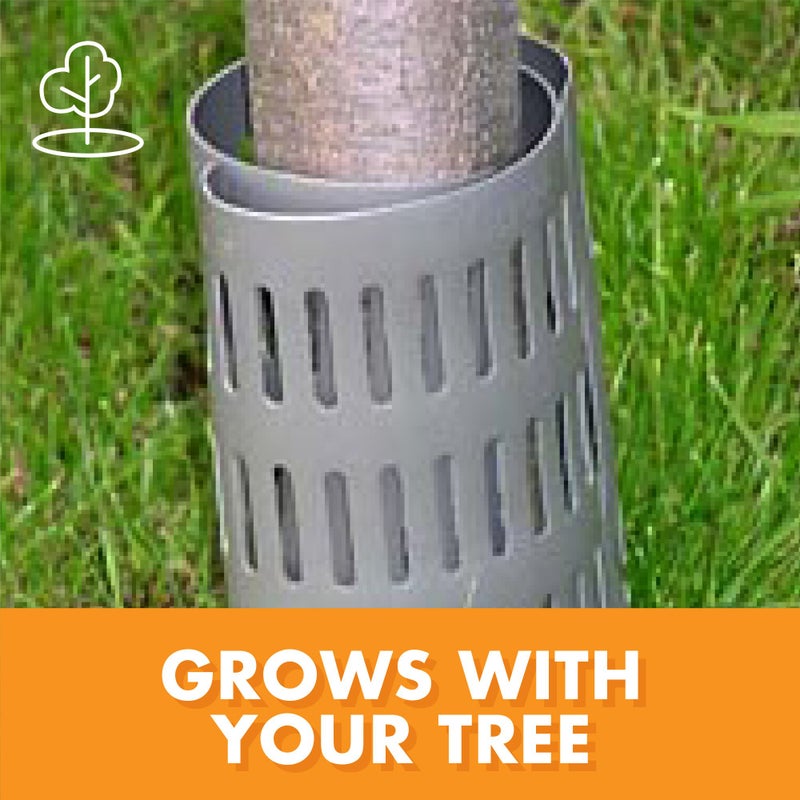 EasyFlex Plastic Tree Trunk Protectors, 12 Count, Grey - Image 3
